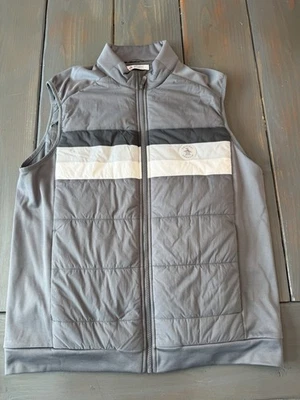 Chaleco Deportivo Original Penguin Para Hombre Grande Cremallera Completa Gris Foto 1 de 4