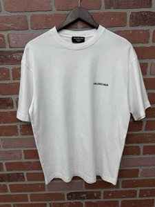 Balenciaga T SHIRT White Back Logo $695 Retail 100% Authentic Size XS - Picture 1 of 14