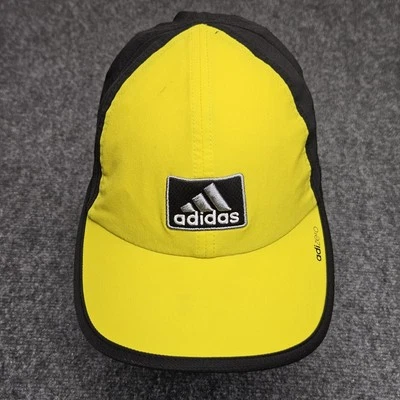 Adidas Adizero Running Cap Yellow Black Strapback Hat Climacool Active Athletic - Image 1 of 4