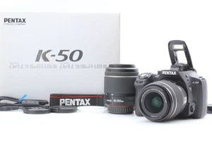 2140 Shots 【MINT】 Pentax K-50 Black 16.3MP Body 18-55mm 50-200mm Lens From... - Picture 1 of 22