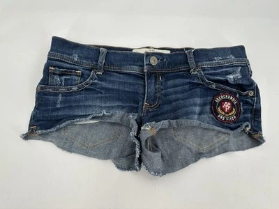 Mini Pantalones Cortos De Colección Y2K Años 90 Abercrombie & Fitch Micro Denim Tiro Bajo Talla 4 Foto 1 de 4