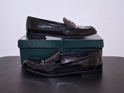 RALPH LAUREN Barrett Women's 9.5B Black PATENT LEATHER Penny Loafers SHOES - Image 1 of 4