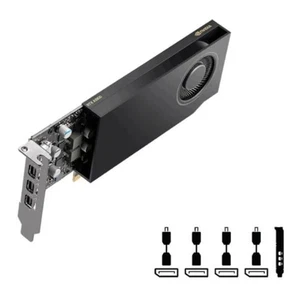 PNY Technologies Europe Schede Video RTX 4GB VGA QUADRO 4x MINI DP, 1x ATX BRACK - Foto 1 di 1
