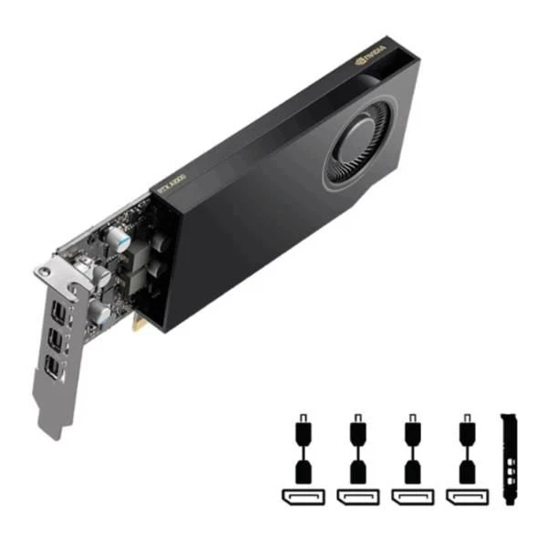 PNY Technologies Europe Schede Video RTX 4GB VGA QUADRO 4x MINI DP, 1x ATX BRACK - Immagine 1 di 1