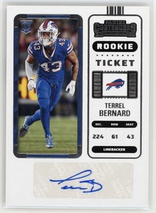 2022 Panini Contenders Terrel Bernard RC Auto #192 Bills - Picture 1 of 2