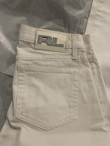 NEW RALPH LAUREN STRETCH WHITE SKINNY JEAN SIZE 27, MADE IN USA - Picture 1 of 6