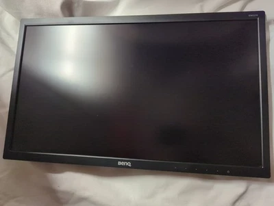 Two 21.5” 1080p BenQ GW2270 Monitors, Display Port adapters, And DVI Cables - Image 1 of 4