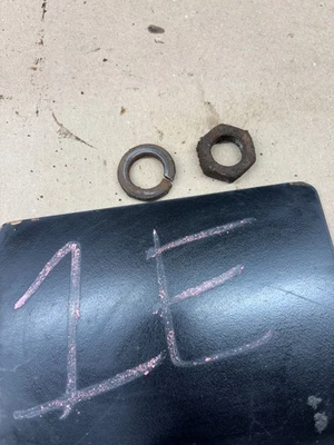 1980 - 1997 Ford F100 F150 F250 POWER STEERING BOX PITMAN ARM NUT AND WASHER SET - Image 1 of 4