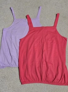 Pink And Purple Pair Of Strappy Tops, Size 12 - Picture 1 of 2