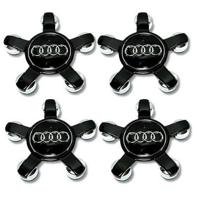 Tapacubos de tapa central de aleación x4 para Audi negro 135 mm Q7 09-20 4L0601165D genuino Foto 1 de 4