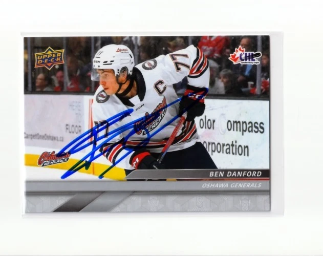 BEN DANFORD autographed SIGNED '24/25 Upper Deck CHL card TORONTO MAPLE LEAFS - Image 1 of 1