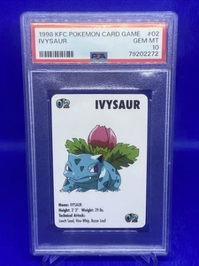 1998 KFC Pokemon Ivysaur #02 PSA 10 Gem Mint Pop 10 Kentucky Fried Chicken Promo - Picture 1 of 11