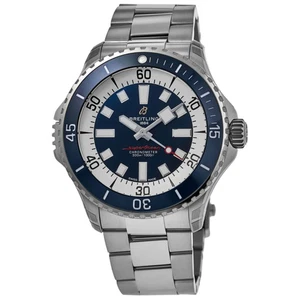 New Breitling Superocean Automatic 46 Blue Dial Men's Watch A17378E71C1A1 - Picture 1 of 5