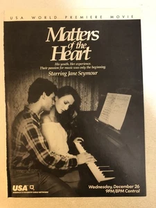 Matters Of The Heart Movie Print Ad Pinup Ephemera Jane Seymour - Picture 1 of 2
