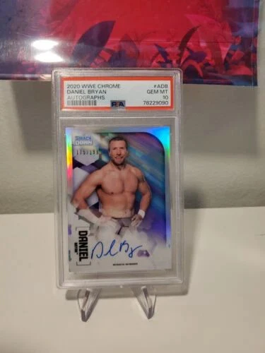 2020 Topps Chrome WWE Auto Daniel Bryan aka Bryan Danielson #/199 Auto PSA 10 - Image 1 of 4