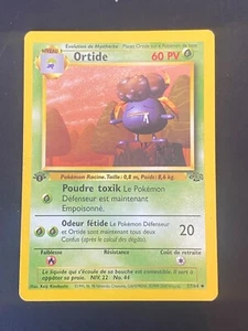 CARTE POKEMON ORTIDE 37/64 ÉDITION 1 FR UNCO WIZARDS JUNGLE - TBE - Picture 1 of 14