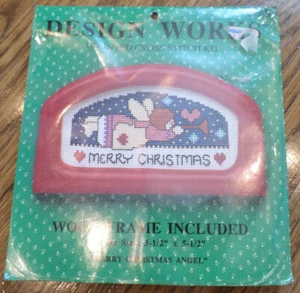 Design Works Counted Cross Stitch Kit Wood Frame Included Angel - Picture 1 of 1
