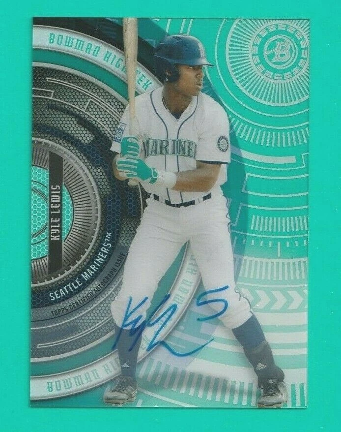2017 Bowman High Tek KYLE LEWIS AUTOGRAPH ACETATE PROSPECT #BHT-KL SEATTLE  - Image 1 of 1