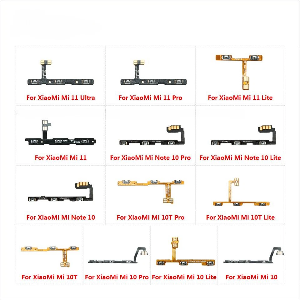 Кабель кнопки включения питания выключения клавиши громкости для XiaoMi Mi 11 Note 10 10T Lite Pro Ultra - Изображение 1 из 1