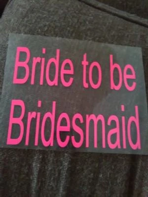custom  vinyl iron on transfers NEON PINK HTV A4 (200 x250mm) Hen's and Parties - Image 1 of 3
