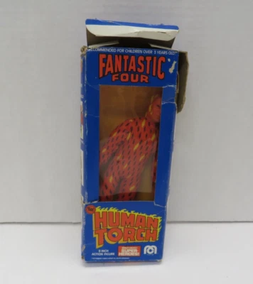Figura de acción Human Torch 8" 1975 MEGO MARVEL original de colección con caja Foto 1 de 4