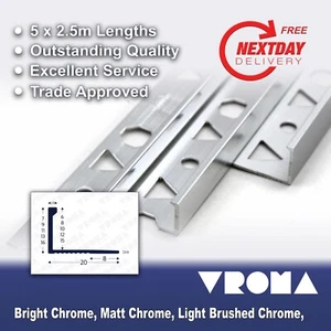 5 X SCHWERLAST FLIESENVERKLEIDUNG 2,44 METER - L FORM - ALUMINIUM HELLCHROM - Bild 1 von 12