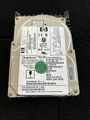 Quantum 36GB Hard Drive Disk 10K III KW36J10k 36.4 68pin SCSI Tested Hp 0950-422 - Image 1 of 4