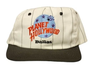 Gorra de béisbol Planet Hollywood Dallas de colección años 90 Snapback a rayas hecha en EE. UU. - Imagen 1 de 7