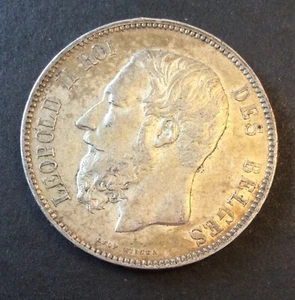 Belgique - Léopold II - Magnifique 5 francs  1873 - - Imagen 1 de 2