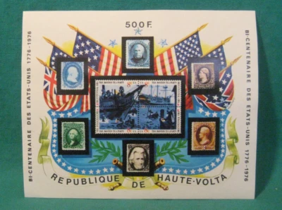 1976 Республика Верхняя Вольта-MNH США двухсотлетие сувенирный лист - Изображение 1 из 2