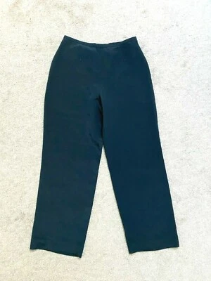 Pantalones de seda VALE LA PENA talla 6P PETITE azul marino pierna ancha drapeados 100 % SEDA cremallera lateral Foto 1 de 4