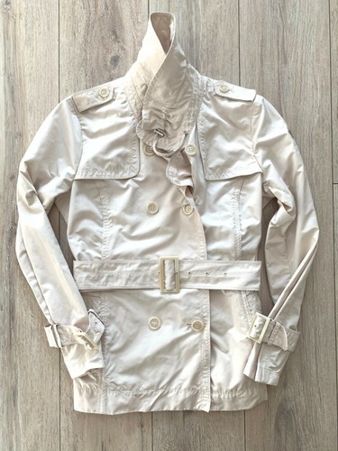 Autentico Moncler Nerine Donna Trench Cintura Cappotto Giubbotto Frangivento