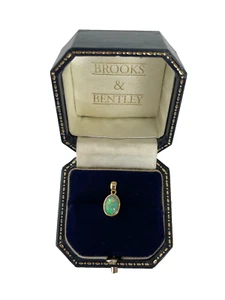 Colgante de ópalo de gelatina colgante de cabujón de ópalo de oro amarillo de 375 9 quilates - Imagen 1 de 11