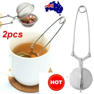 2pcs Herbs Loose Strainer Tea Mesh Ball Infuser Leaf Stainless Reusable - Picture 1 of 4