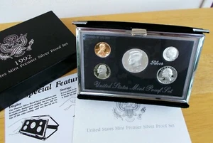 1992 US MINT PREMIER SILVER PROOF COIN SET - Picture 1 of 5