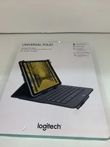 Logitech Universal Folio Integrated Bluetooth 3.0 Keyboard 10" New - Picture 1 of 10