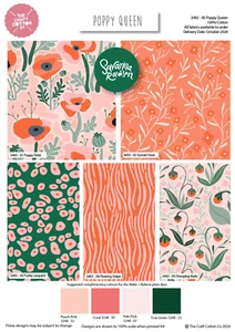 Poppy Queen by Savanna Rawson 100% Cotton Prints 112cm Wide Floral Designs - Picture 1 of 6