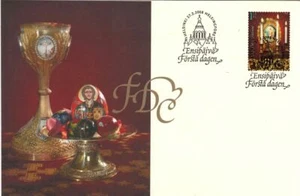 Gold Folio Stamp Orthodox Easter Cathedral Gold Church Finland Mint FDC 2008  - Picture 1 of 1