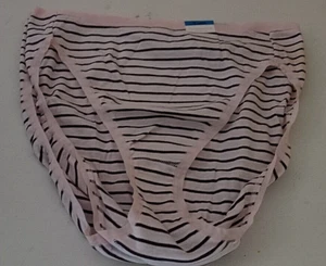 Bikini Charter Club Intimates 100 % algodón multicolor a rayas corte alto talla XL (8) - Imagen 1 de 6