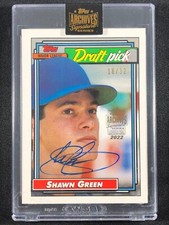 2022 Topps Archives SHAWN GREEN Signatures Retired, On-Card Auto, #'d /32!