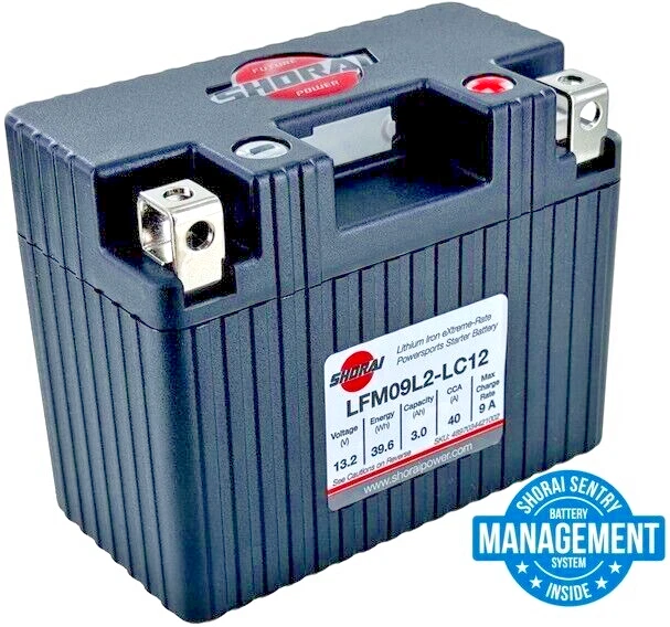 Batería de litio SHORAI 12 voltios 40 AMPLIFICADORES DE ARRANQUE + derecha Honda Grom #LFM09L2-LC12 Foto 1 de 1