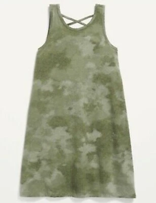 Old Navy Kids Girls Size Small (6-7) Green Sleeveless Lattice-Back Dress .. NWT - Image 1 of 2