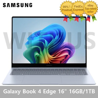 SAMSUNG Galaxy Book 4 Edge 16" (Snapdragon X Elite 16GB 1TB)Laptop NT960XMB-K01A - Image 1 of 4