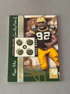Reggie White Game Used Worn Face Mask Packers Jersey 2001 Donruss Elite /100 sp - Picture 1 of 3