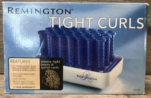 REMINGTON Rizos Apretados H21SP HOT ROLLERS Núcleo de Cera LIMPIO/PROBADO Con Clips En Caja - Imagen 1 de 14