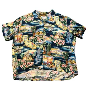 Paradise Found Shirt Hawaiian Men’s 2XL California Theme Disneyland Short Sleeve - Picture 1 of 11
