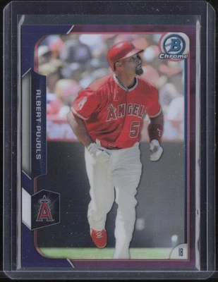 2015 Bowman Chrome Purple Refractor #140  Albert Pujols /250 - Image 1 of 2