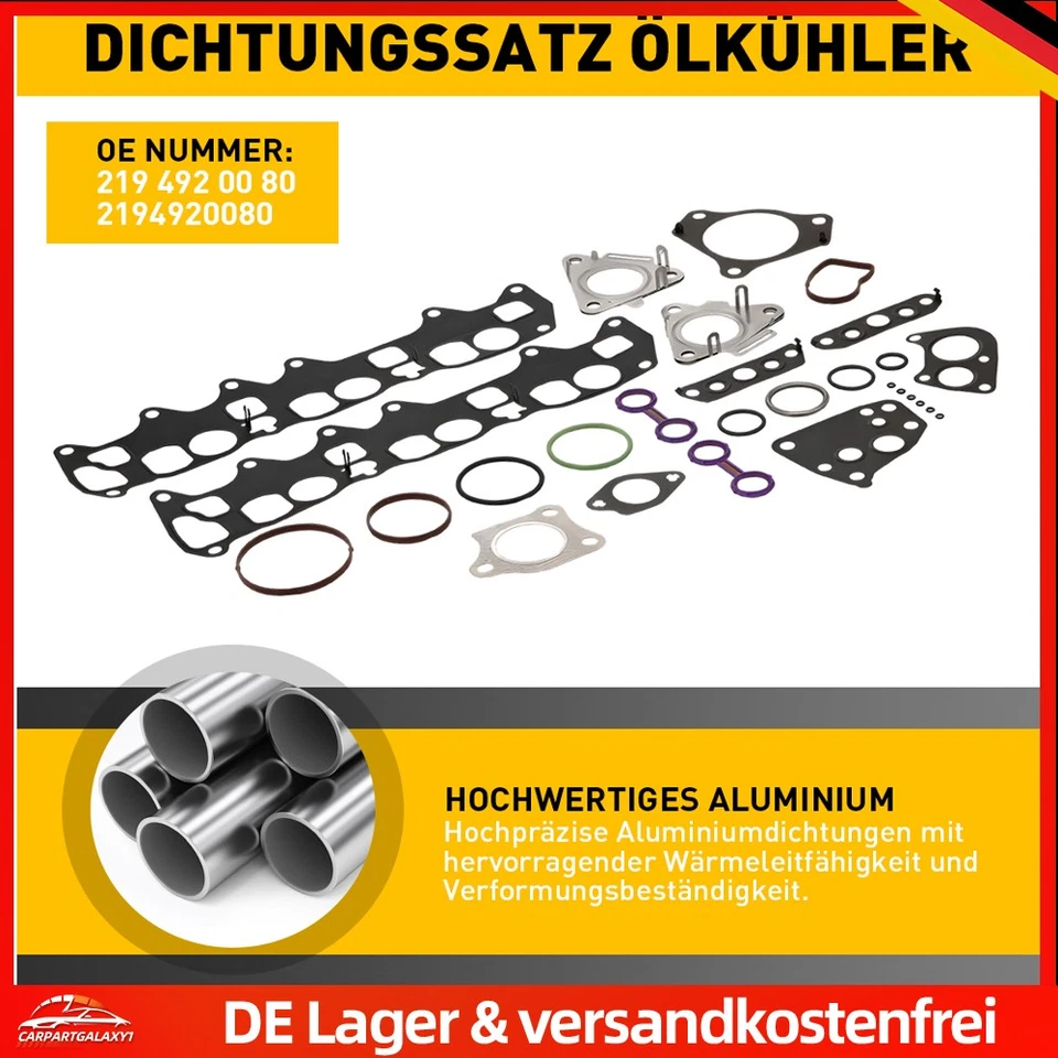 Dichtungsatz Dichtsatz+Ölkühler für Mercedes 320 350 CDI W203 W204 W211 W164 DE - Bild 1 von 4
