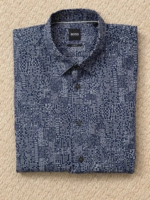 HUGO BOSS RONNI F Slim Fit Shirt Men's Size L (HB4570) - Image 1 of 4