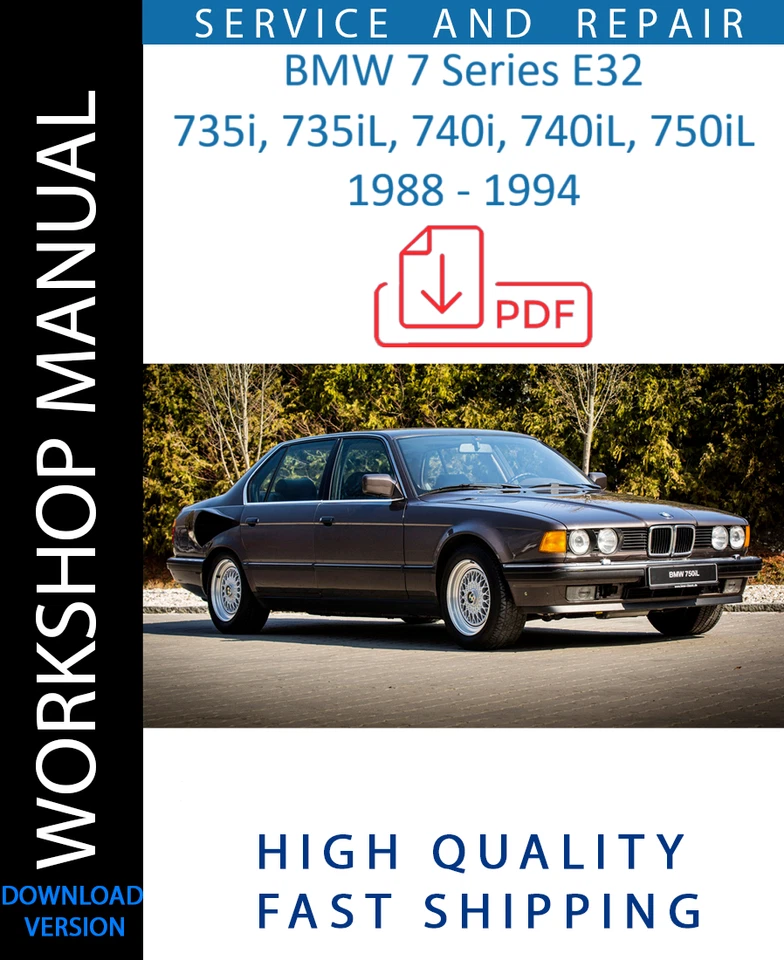 BMW 735i 735iL 740i 740iL 750iL 1988 - 1994 MANUAL DE TALLER DE REPARACIÓN DE SERVICIO Foto 1 de 1